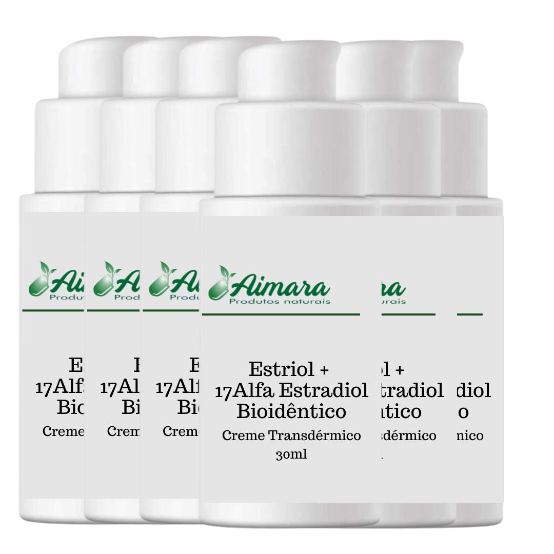 Menopausa: Estriol + 17-Alfa Estradiol Bioidênticos (Base Creme Transdérmica)- 30g
