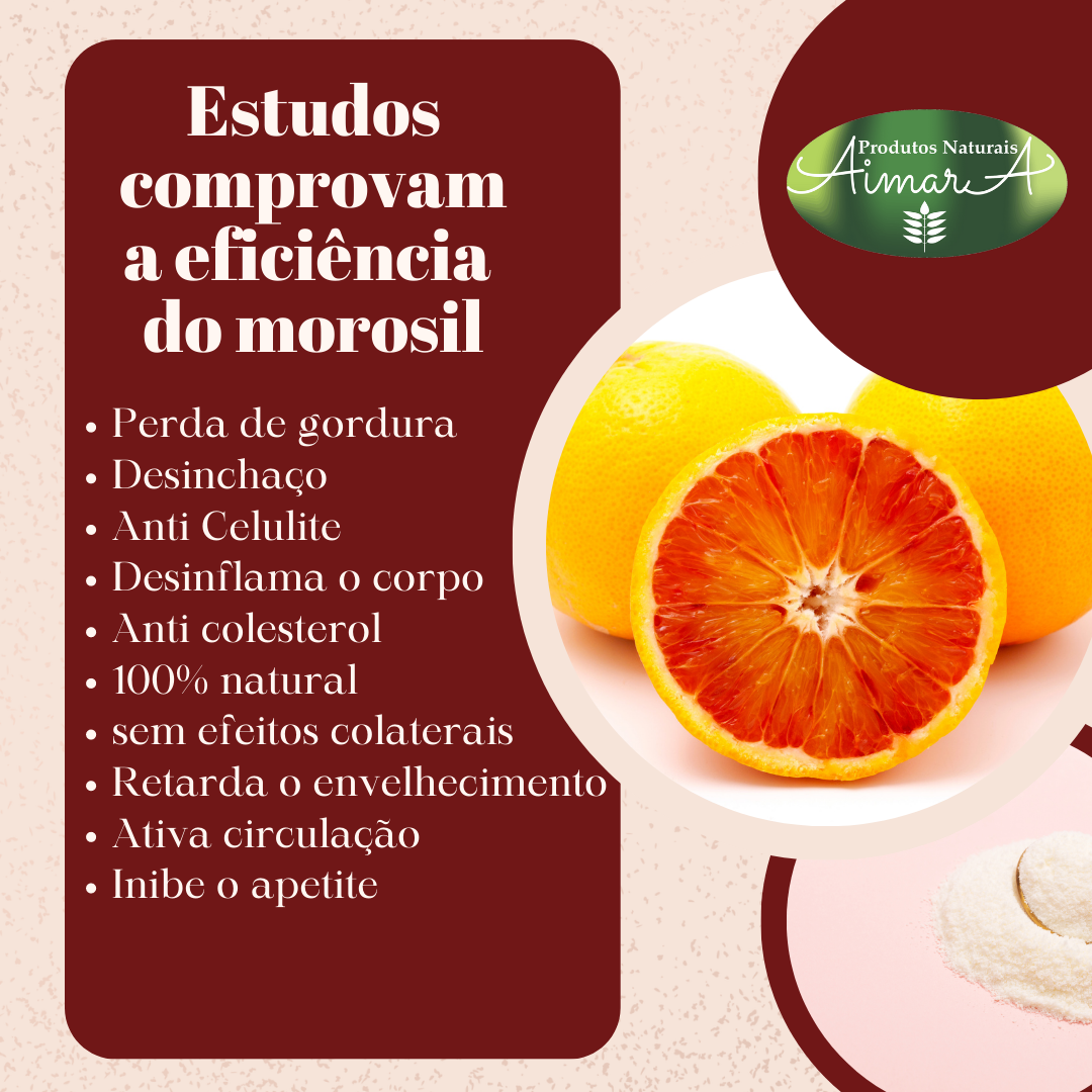 Moro- (Morosil+Chá Verde+Cromo+Colágeno Verisol) Emagrecimento natural
