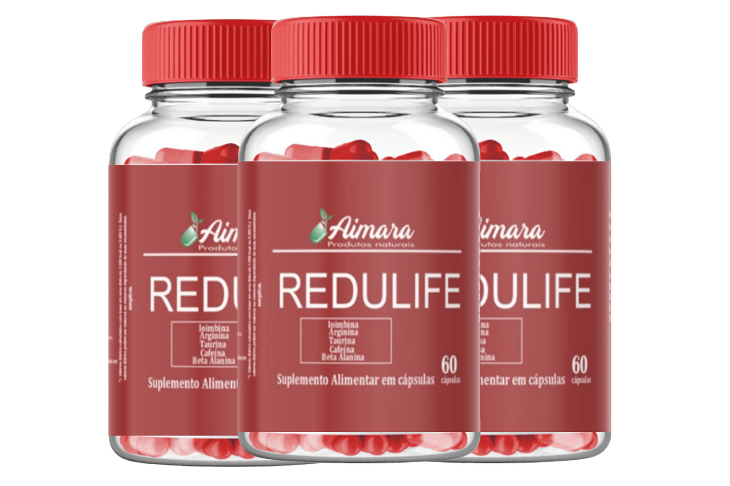 Redulife (Ioimbina, Beta Alanina, Arginina, Cafeína e Taurina)- 60 cápsulas de 1000mg
