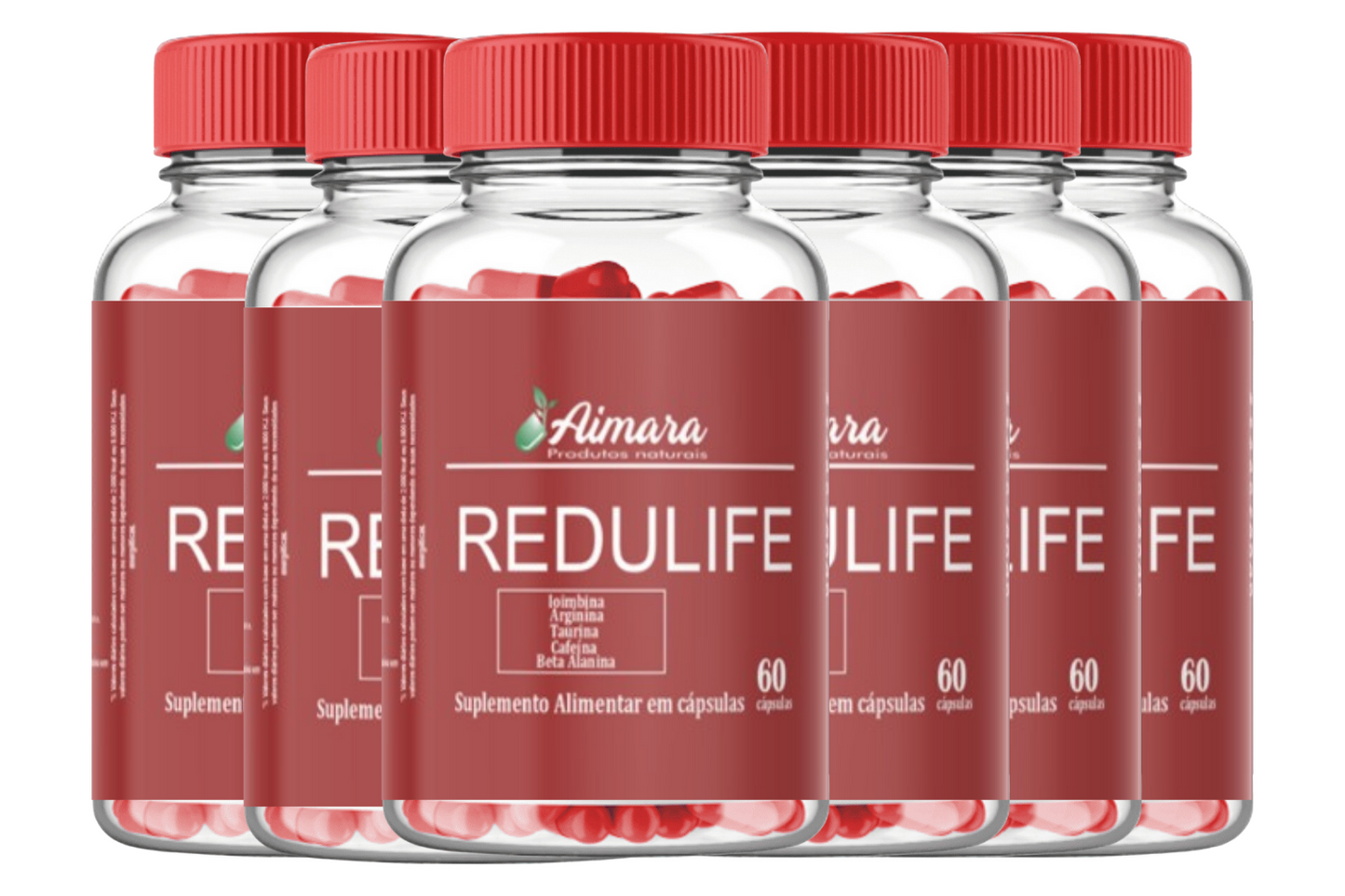 Redulife (Ioimbina, Beta Alanina, Arginina, Cafeína e Taurina)- 60 cápsulas de 1000mg