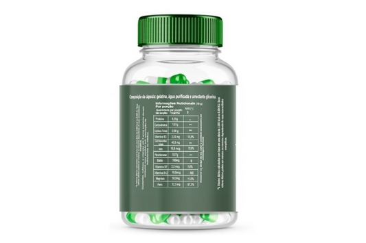 Spirulina com Chlorella (60 cápsulas de 1000 mg)
