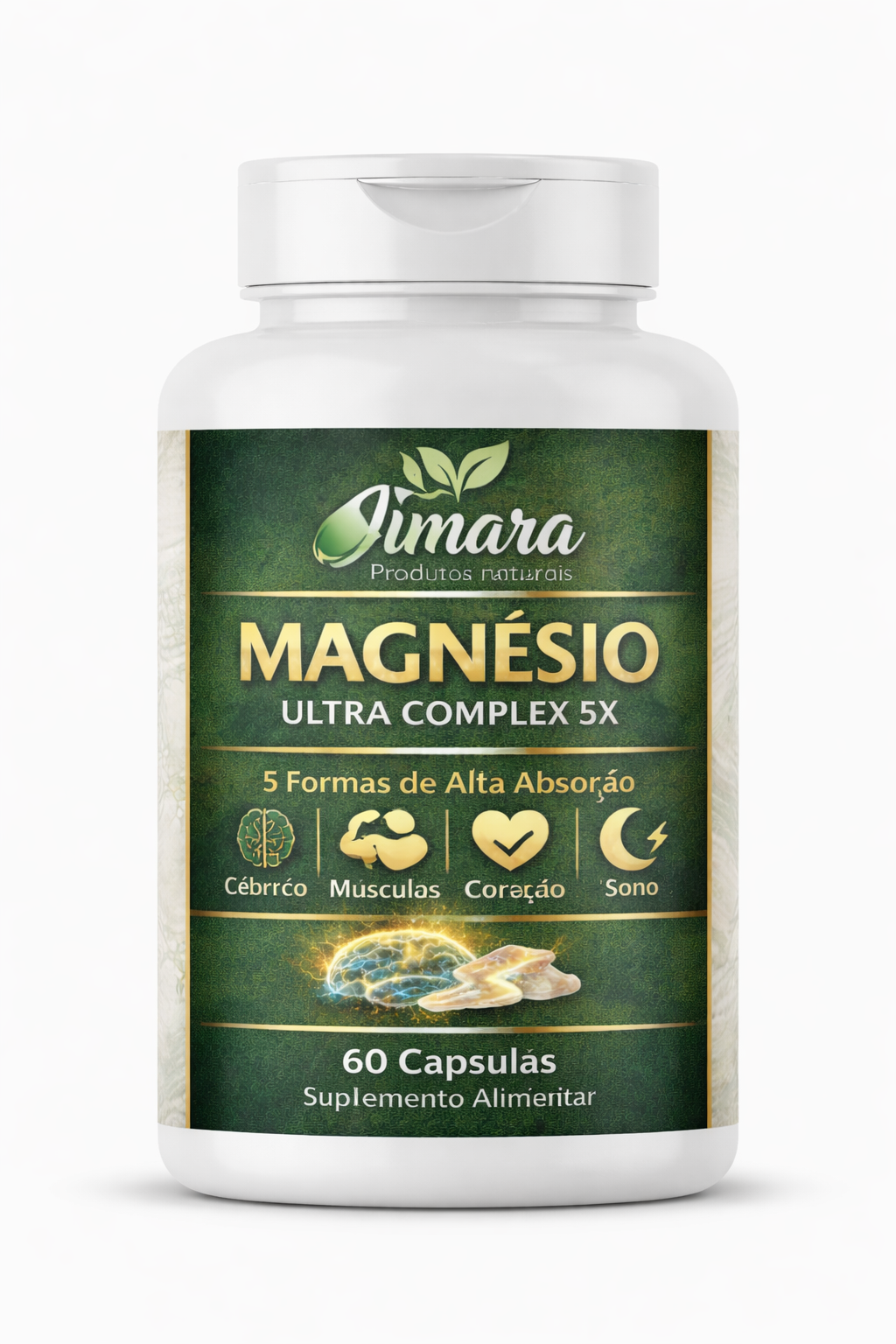 Magnésio Ultra Complex 5 (Magnésio Dimalato, Theronato, Taurado, Citrato e Bisglicinato)