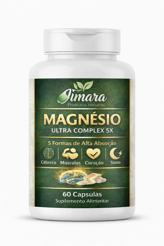 Magnésio Ultra Complex 5 (Magnésio Dimalato, Theronato, Taurado, Citrato e Bisglicinato)