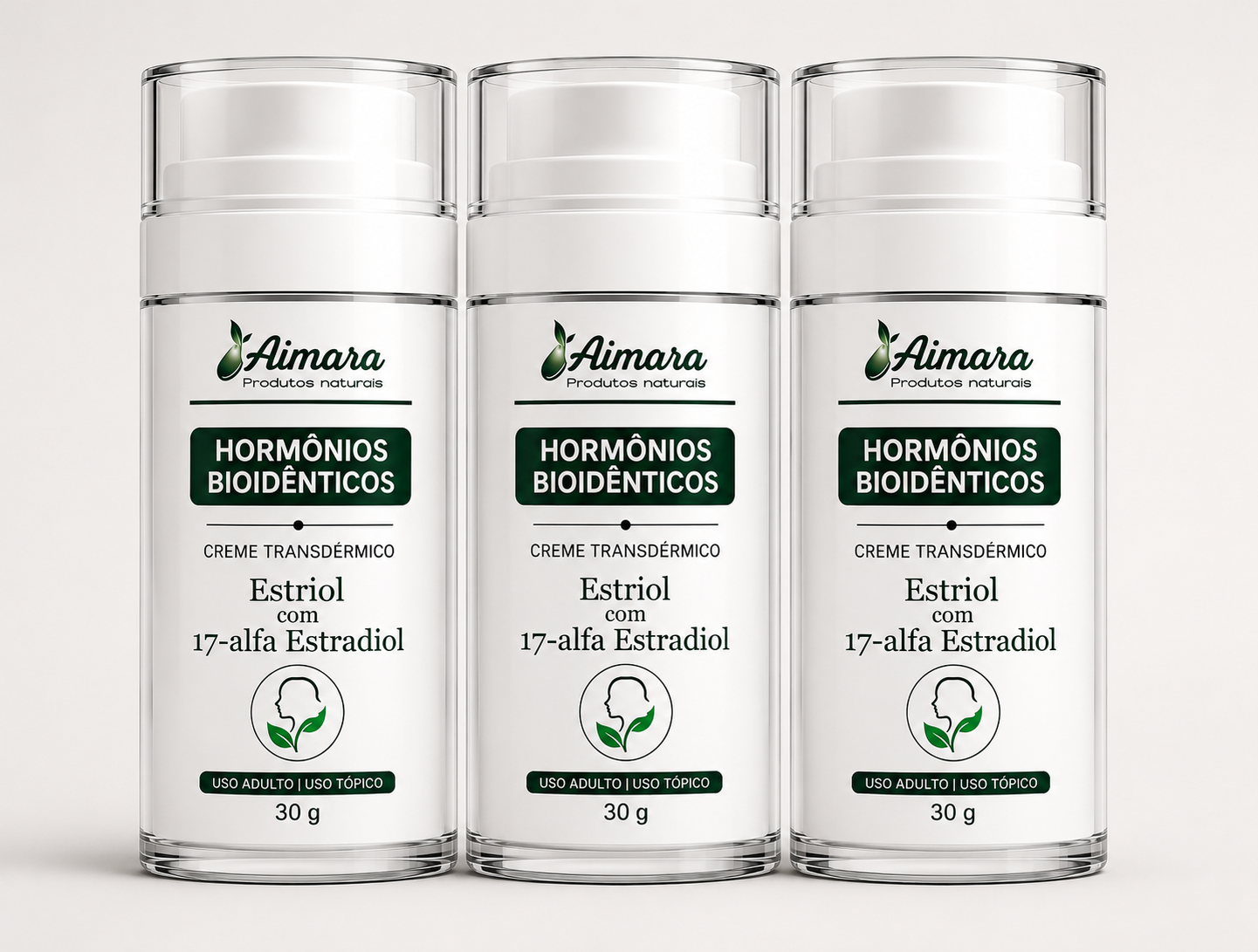 Estriol + 17-Alfa Estradiol  Bioidênticos  (Base Creme Transdérmica)- 30g (Manipulado)