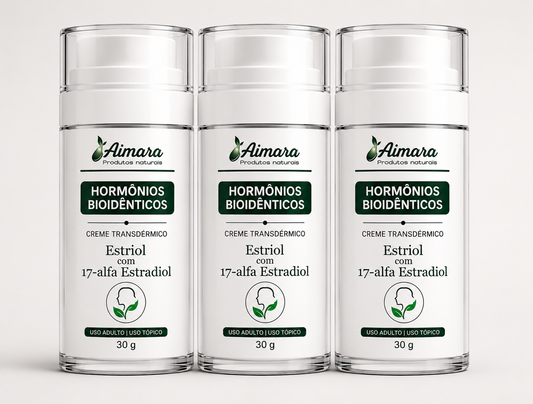 Estriol + 17-Alfa Estradiol  Bioidênticos  (Base Creme Transdérmica)- 30g (Manipulado)