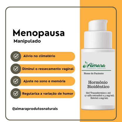 Estriol + 17-Alfa Estradiol  Bioidênticos  (Base Creme Transdérmica)- 30g (Manipulado)