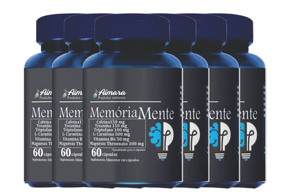 Memória Mente (Carnitina, Cafeína, Treanina, Magnésio Theonato, Triptofano, Vitamina B6)