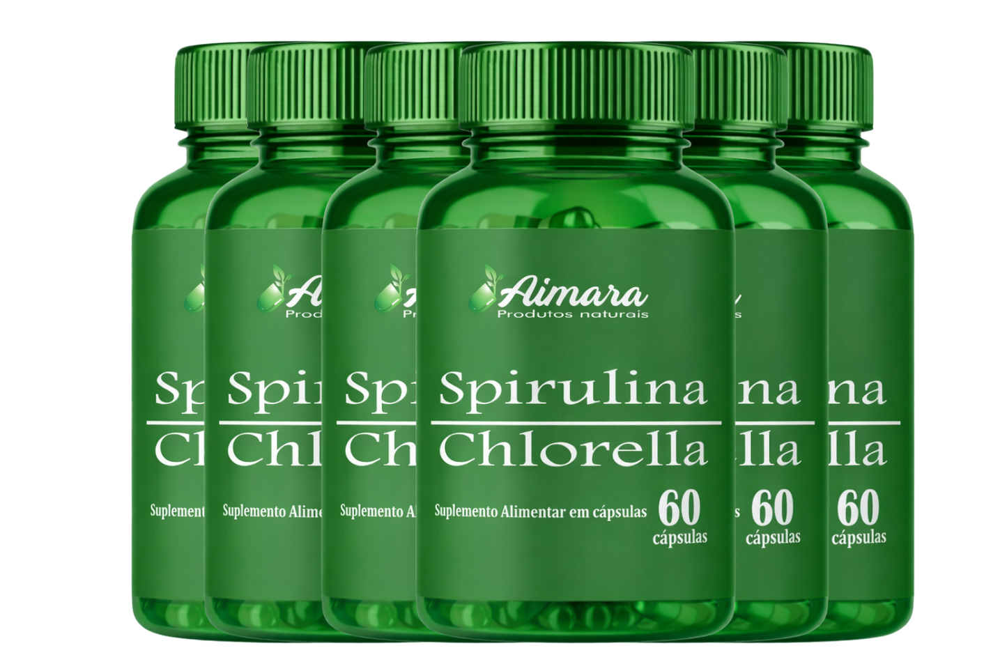 Spirulina com Chlorella (60 cápsulas de 1000 mg)