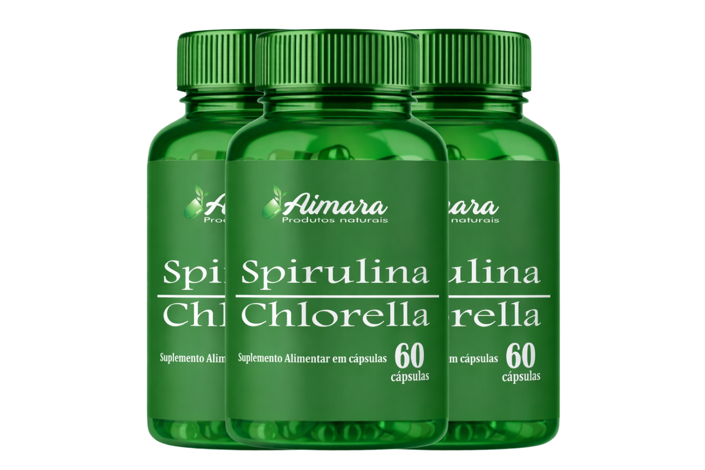 Spirulina com Chlorella (60 cápsulas de 1000 mg)