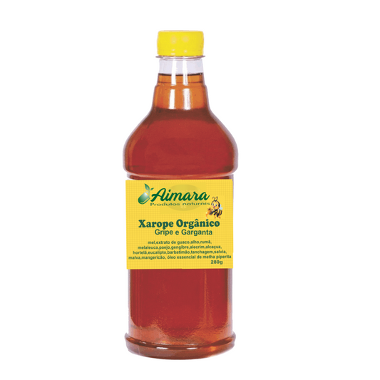 Xarope Orgânico (Óleo de Mentha piperita, mel puro e Extratos de Ervas medicinais)