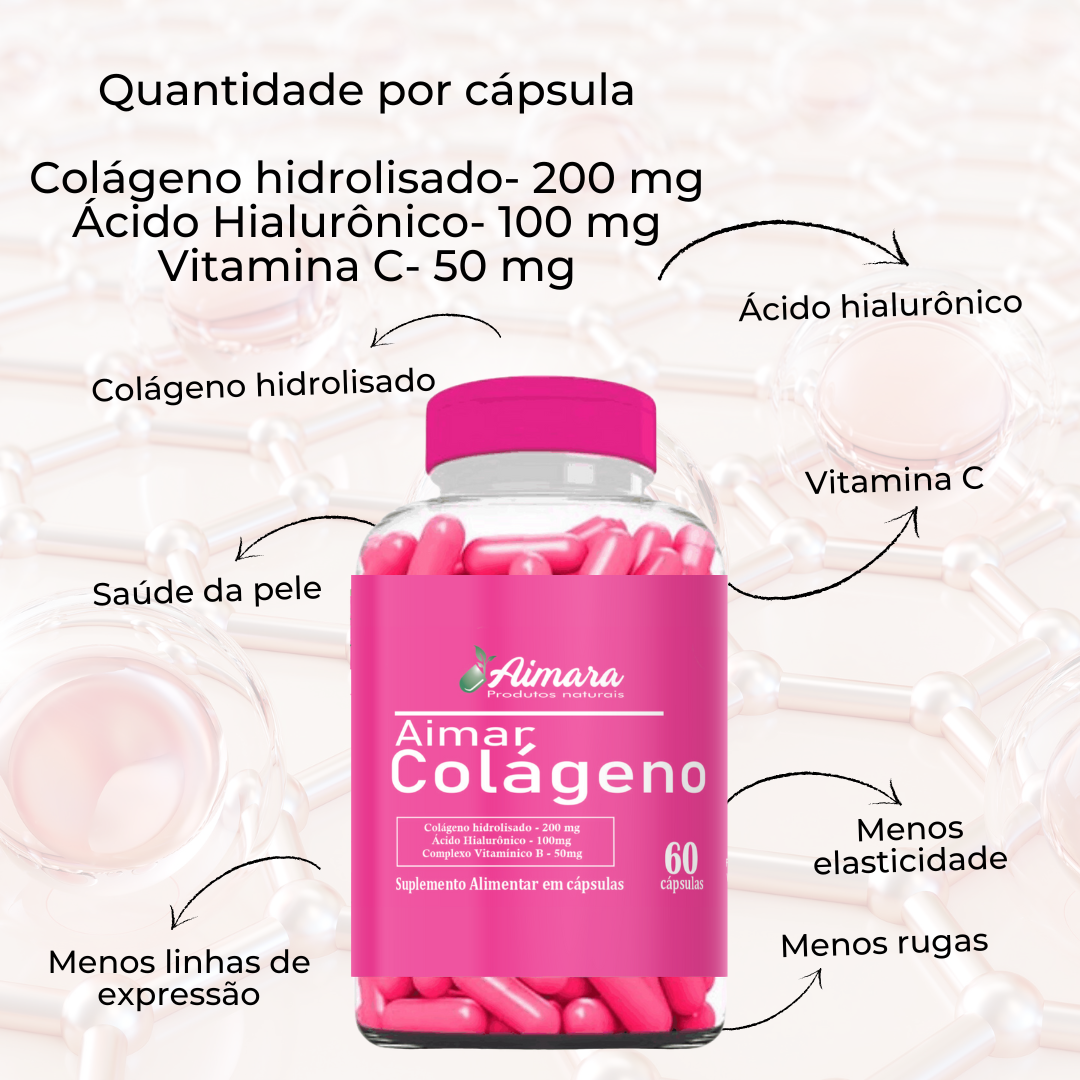 Aimar Colágeno (Colágeno Hidrolisado + Ácido Hialurônico + Vitamina C)
