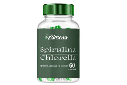 Spirulina com Chlorella (60 cápsulas de 1000 mg)